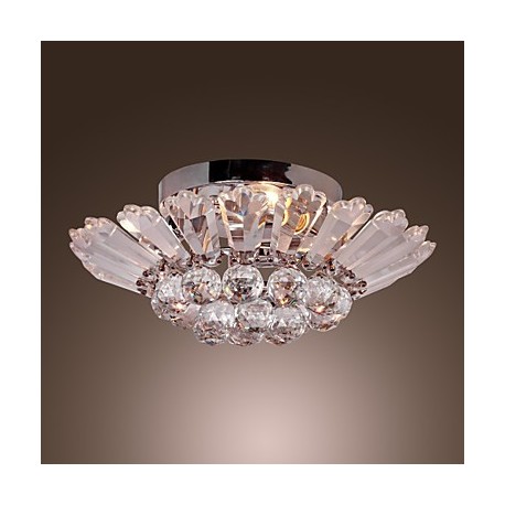 Modern Semi Flush Mount in Crystal Feature