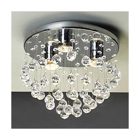 Max 40W Modern/Contemporary Crystal / Mini Style / Bulb Included Electroplated Flush Mount Living Room / Study Room/Office