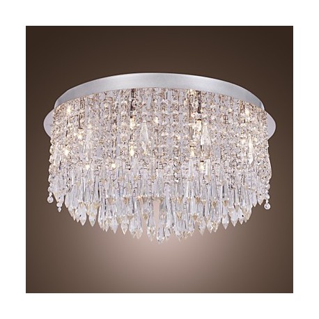 Max 20W Modern/Contemporary Crystal / Bulb Included Chrome Flush Mount Living Room / Bedroom / Dining Room