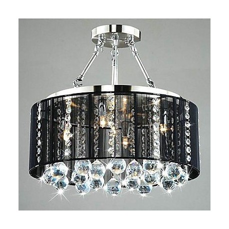 MAX:60W Traditional/Classic Crystal Chrome Metal Flush Mount Bedroom / Dining Room / Study Room/Office / Hallway