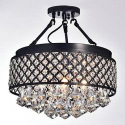 MAX:60W Traditional/Classic Crystal Painting Metal Flush Mount Living Room / Bedroom / Dining Room / Study Room/Office / Entry