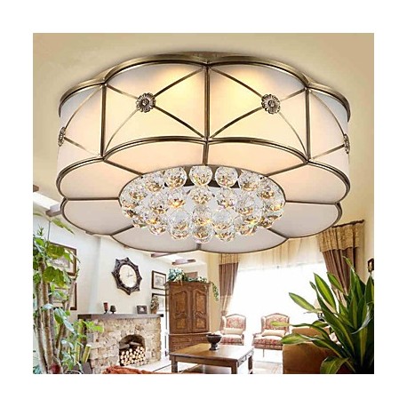 36 Traditional/Classic / Rustic/Lodge LED / Bulb Included Brass Metal Flush Mount Living Room / Bedroom / Dining Room