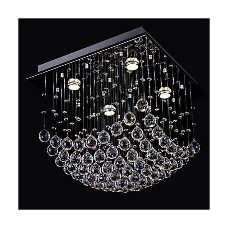 Elegent Chinese Crystal Chandelier 4 Lights with Flush Mount