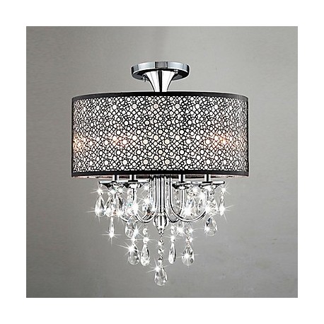 Max 60W Modern/Contemporary / Drum Crystal / Mini Style Chrome Chandeliers Living Room / Bedroom / Dining Room / Study Room/Offi