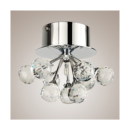 Max 20W Modern/Contemporary Crystal / Mini Style / Bulb Included Chrome Metal Flush Mount