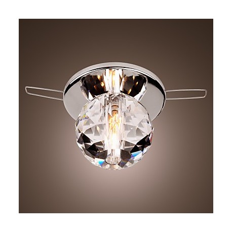 Max 20W Modern/Contemporary Crystal / Mini Style / Bulb Included Chrome Metal Flush MountLiving Room / Bedroom / Kitchen / Study