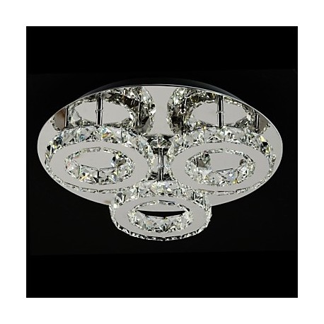 1W Modern/Contemporary LED Chrome Metal Flush Mount