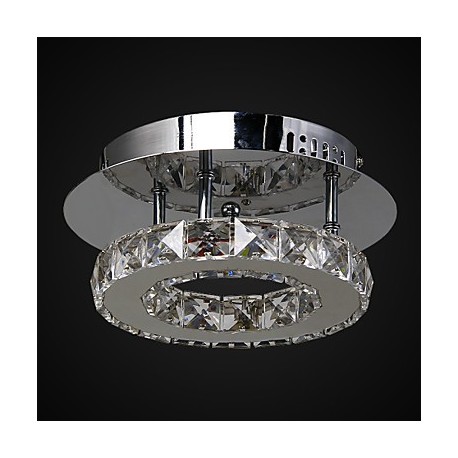 6W Modern/Contemporary Crystal / LED Chrome Metal Flush Mount Living Room