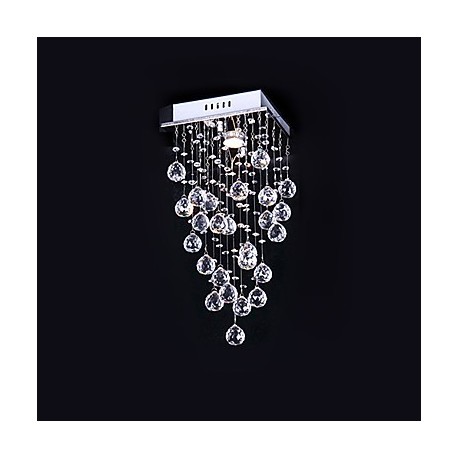 Max 50W Modern/Contemporary Crystal Electroplated Metal Chandeliers / Flush Mount Bedroom / Dining Room / Kitchen