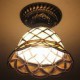 E27 220V 20*17CM 3-5銕uropean Rural Creative Arts Stained Glass Absorb Dome Lamp Led Light