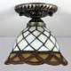 E27 220V 20*17CM 3-5銕uropean Rural Creative Arts Stained Glass Absorb Dome Lamp Led Light