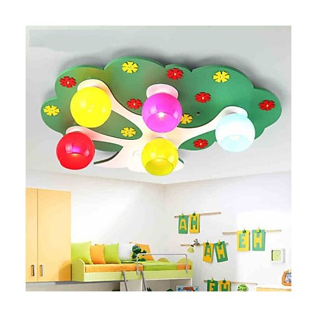 Modern/Contemporary LED Wood/Bamboo Flush Mount Living Room / Bedroom / Kids Room