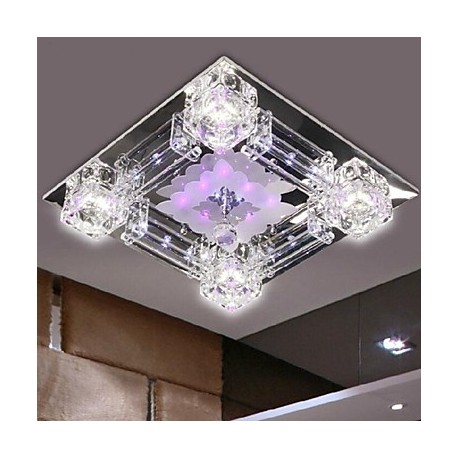 Max 3W Modern/Contemporary Crystal / LED / Bulb Included Electroplated Glass Flush Mount Bedroom / Dining Room / Hallway