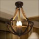 American Bedroom Ceiling Retro LED Rope Simple Aisle Lamp