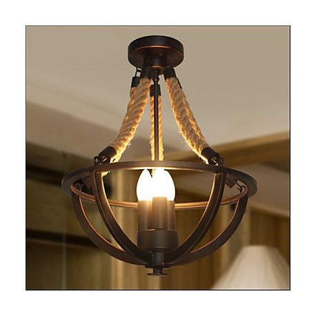 American Bedroom Ceiling Retro LED Rope Simple Aisle Lamp