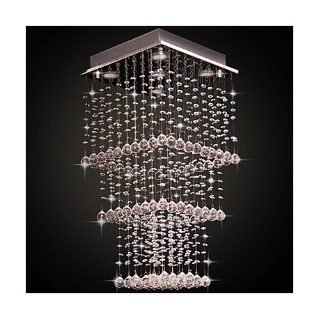 Max 50W Modern/Contemporary Crystal Electroplated Metal Flush Mount Living Room / Bedroom / Dining Room