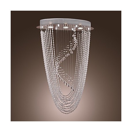 Max 50W Modern/Contemporary Crystal / Bulb Included Chrome Chandeliers / Flush Mount Living Room / Bedroom / Hallway