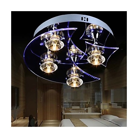 Chandelier Modern Crystal Living 4 LED Lights