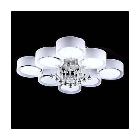 60W Modern/Contemporary Chrome Metal Flush Mount Living Room