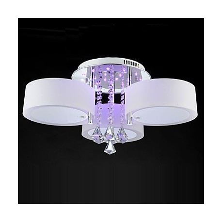 Remote Control Flush Mount Crystal/LED Modern/Contemporary