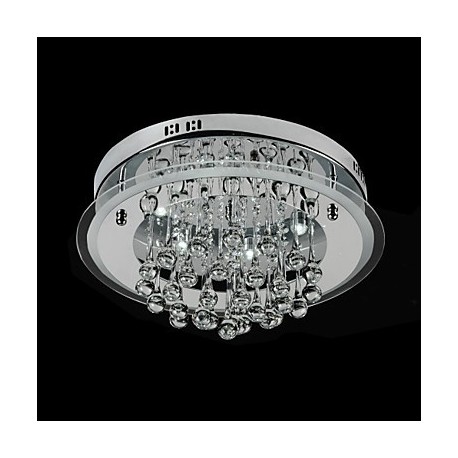 1W Modern/Contemporary LED Chrome Crystal Flush Mount