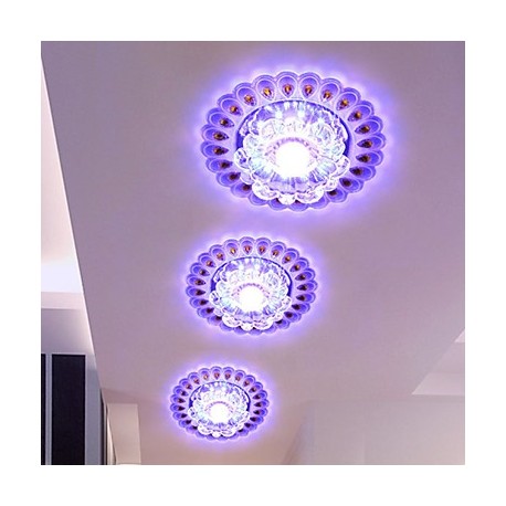 20CM Crystal Ceiling Lamp Spotlight LED SMD 3W Creative Lamp Tube Light Colorful Color Dome Light