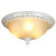 60W Retro Bulb Included Chrome Metal Flush Mount Living Room