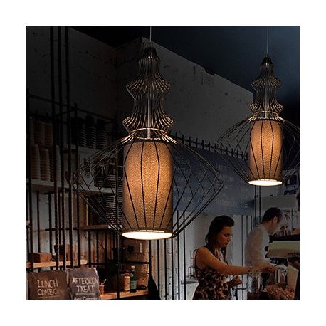 Simple Style Metal Cage Chandelier