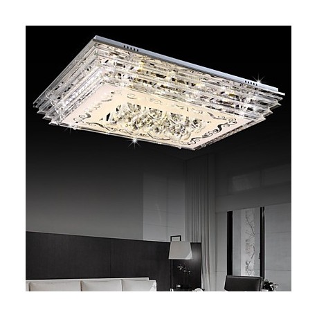 Flush Mount LED Three Color Light with Remote Control Modern/Contemporary Living Room/Bedroom/Dining Room/ Glass