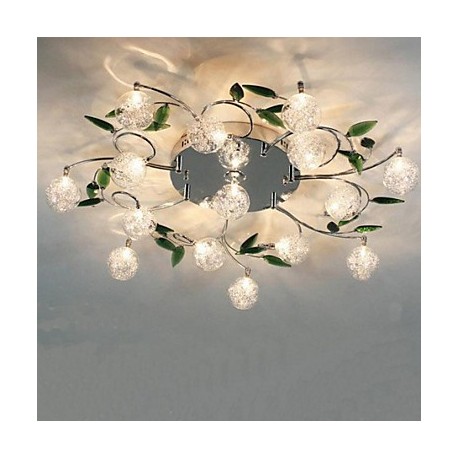 Green Crystal Ceiling Lamp Round Air living Room Lights Bedroom lamp lamp Iron Restaurant