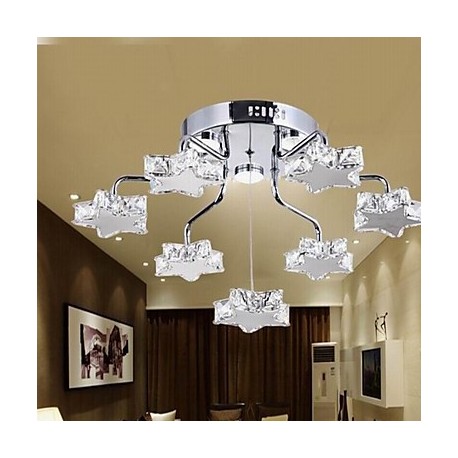 LED Flush Mount ,7 Light,Modern Electroplated Stainless