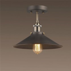 Max 60W Vintage Mini Edison Ceiling Light 1-Light,Dining Room / Study Room/Office / Hallway Metal Flush Mount