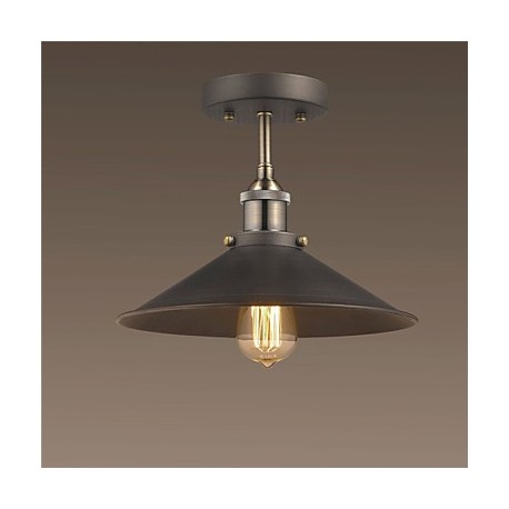 Max 60W Vintage Mini Edison Ceiling Light 1-Light,Dining Room / Study Room/Office / Hallway Metal Flush Mount