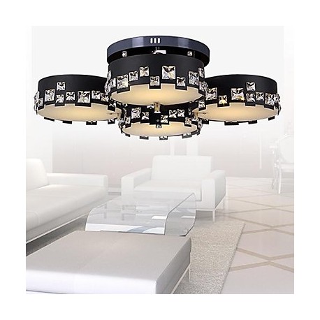 8W Modern/Contemporary Crystal Metal Flush Mount Living Room