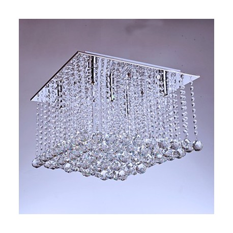 Flush Mount Crystal Modern/Contemporary Living Room/Bedroom/Dining Room/Study Room/Office Metal