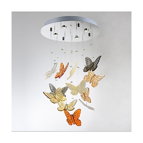 Crystal Lamp LED Circular Living Room Butterfly Crystal Lamp 4