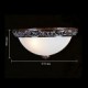 Flush-Mount-Light 220V Glass Resin Silver-Carving European Classic