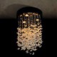 Modern Semi Flush Mount with 3 Lights - Butterfly Featured Shade