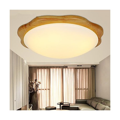 Flush Mount LED Traditional/Classic Living Room / Bedroom / Dining Room / Study Room/Office Wood/Bamboo