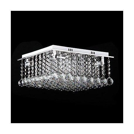 Modern/Contemporary Crystal Electroplated Metal Flush Mount Living Room / Bedroom / Dining Room