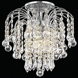 Modern 4 - Light Flush Mount Lights with Crystal Beads