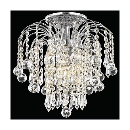 Modern 4 - Light Flush Mount Lights with Crystal Beads