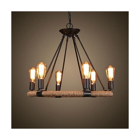 40W Traditional/Classic / Rustic/Lodge / Retro / Country / Vintage Painting Metal Pendant LightsLiving Room / Bedroom / Dining R