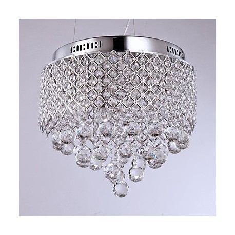 40W Modern/Contemporary Crystal Chrome Metal Flush Mount Living Room