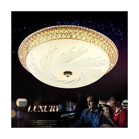 60W Modern Luxury LED Crystal Light Living Room LED Absorb Dome Light SMD Double-Color Diameter 50CM