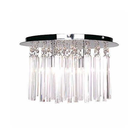 Modern Crystal Semi Flush Mount with 4 Lights (G9 Bulb Base)