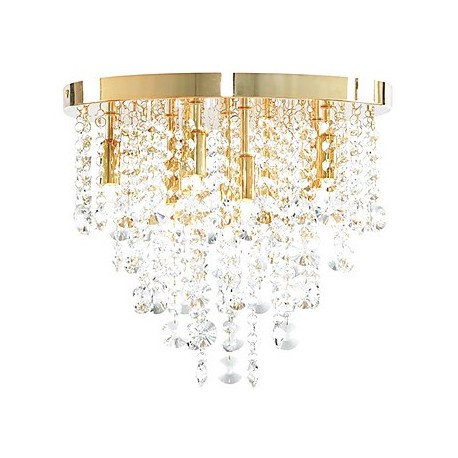 Modern Crystal Semi Flush Mount with 9 Lights (G9 Bulb Base)