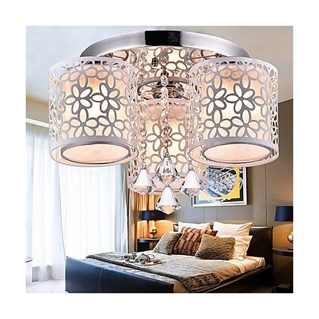 Flush Mount Crystal Modern/Contemporary Living Room/Bedroom/Dining Room/Study Room/Office Metal