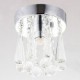 1-Light LED Semi Flush Mount in Crystal