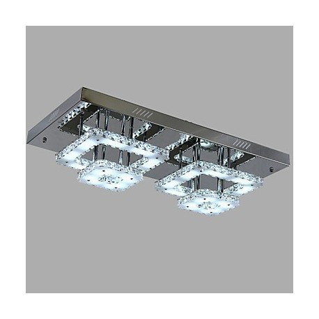 16W Modern/Contemporary Crystal Chrome Metal Flush Mount Living Room